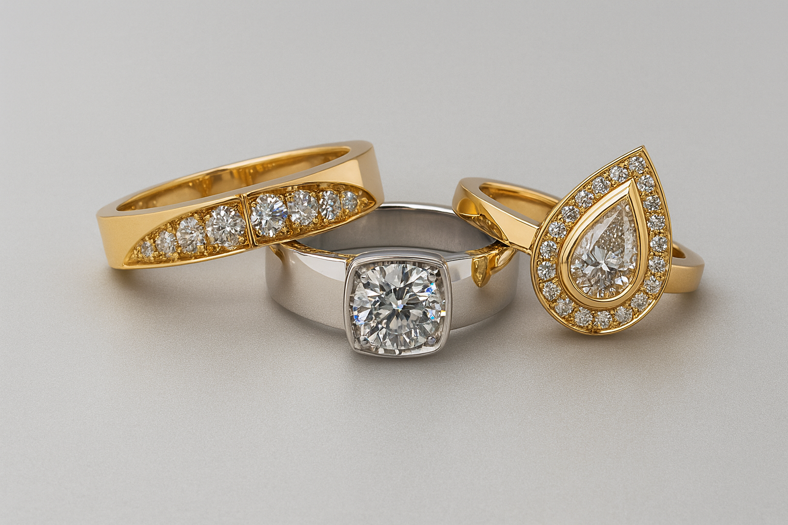 Bague de Mariage or et diamants joaillier créateur proche de Mâcon