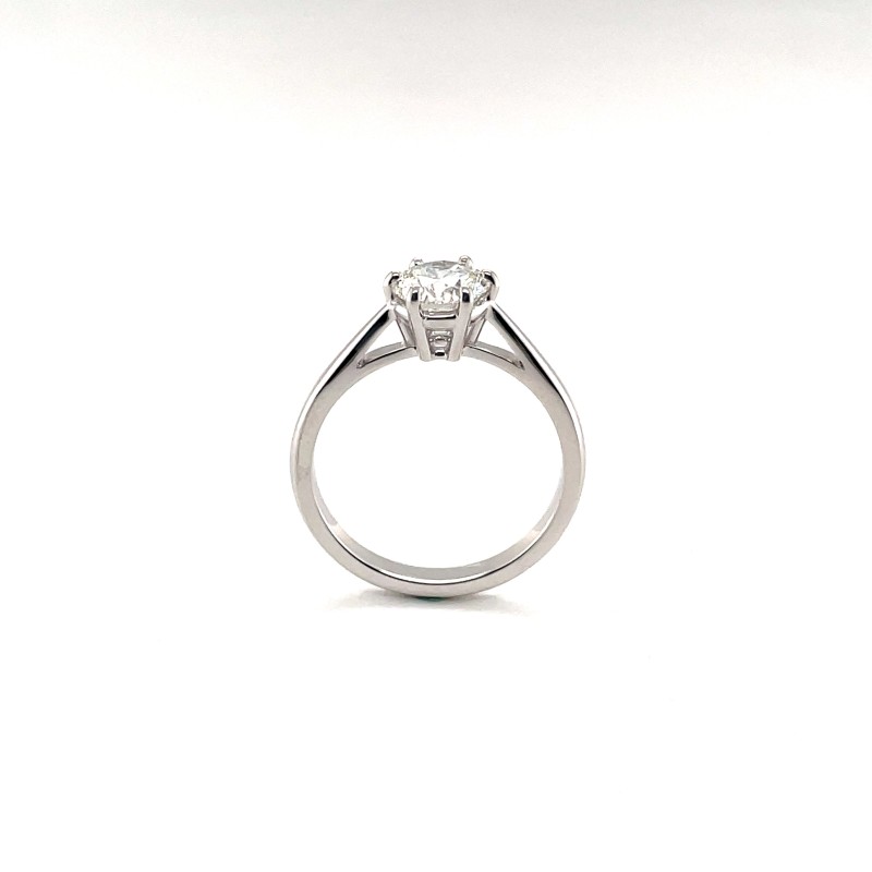 Bague or blanc et diamant de plus d’1 carat avec 6 griffes dans votre bijouterie près de Neuville-sur-Saône (69)