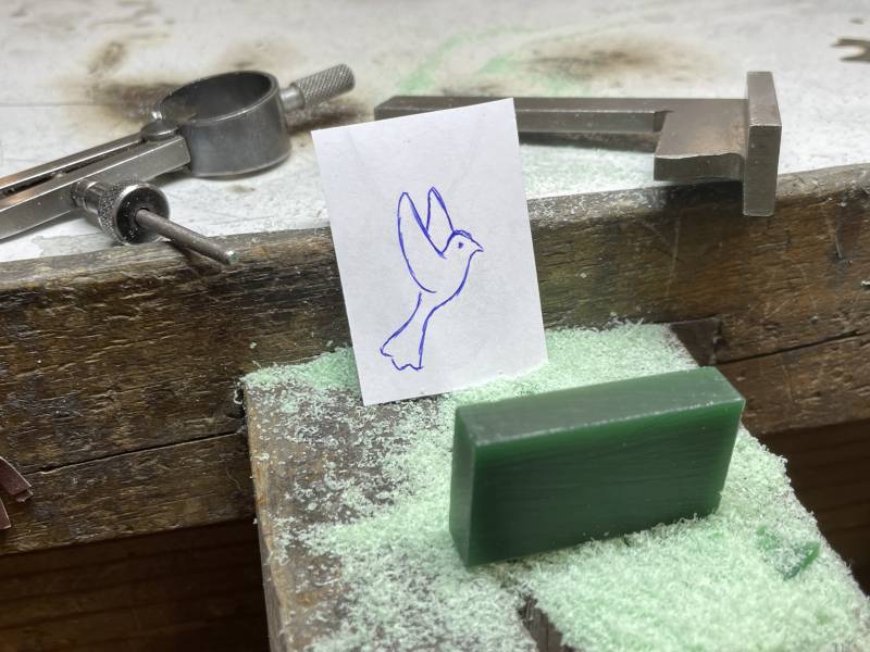 Fabrication d'un pendentif en or et diamants villefranche florentin poyet joaillier