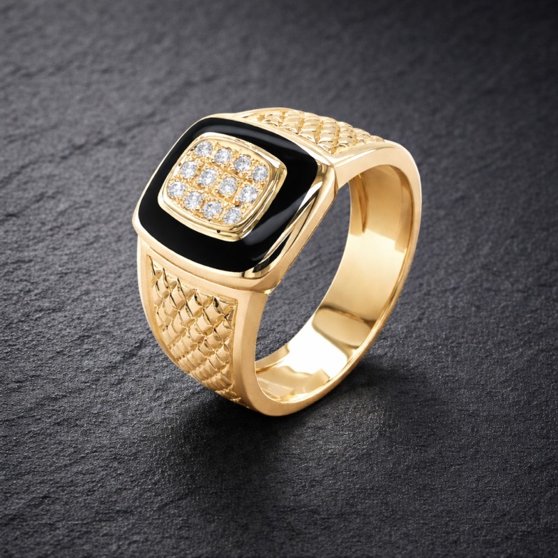 Creation de chevalières pour homme en or jaune à villefranche sur Saône