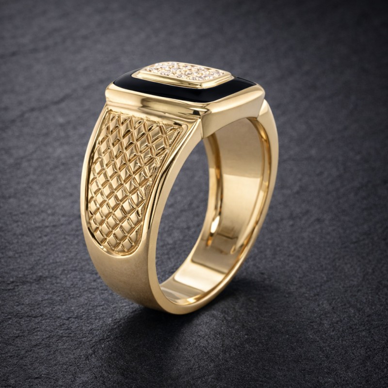 chevalière homme en or jaune 18 carats à coté de Lyon