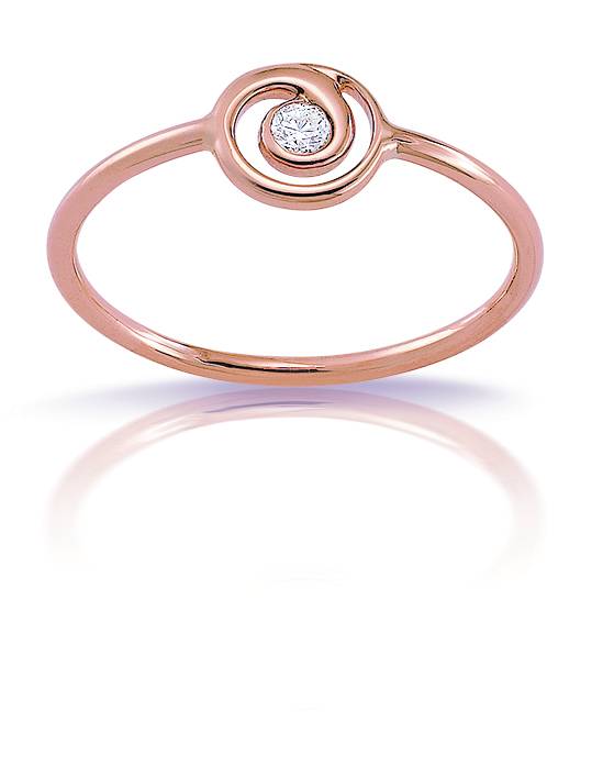 bague de fiançailles en forme de tourbillon