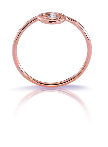 bague de fiançailles en forme de tourbillon