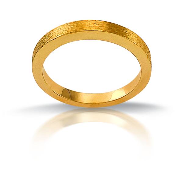 Bague or jaune 750/1000e mate de la collection 3ANO Florentin POYET Joaillier