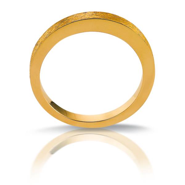 Bague or jaune 750/1000e mate de la collection 3ANO Florentin POYET Joaillier