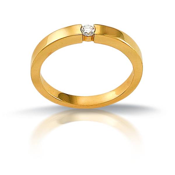 Bague solitaire diamant taille brillant en or jaune situé à Villefranche sur Saône de Florentin POYET