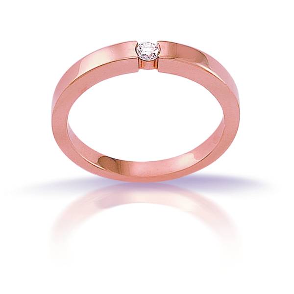 Solitaire pour femme en or rose avec diamant Florentin POYET proche de Lyon