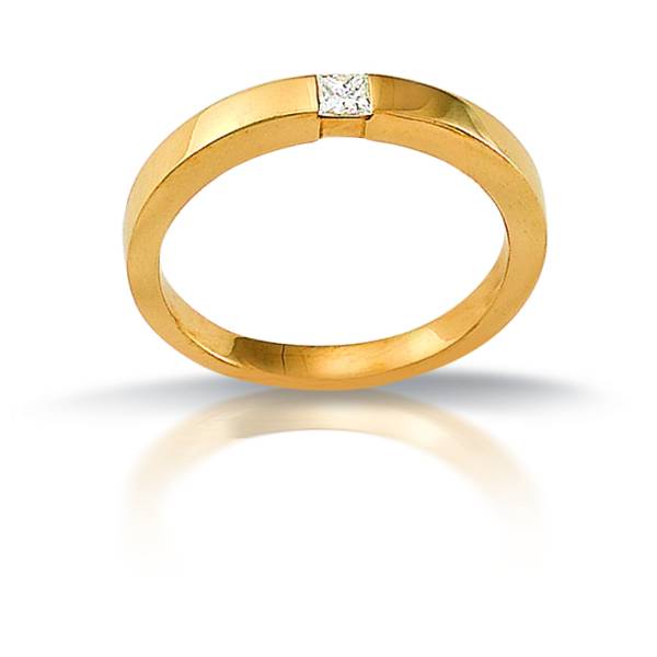 Bague solitaire diamant carré Florentin POYET proche de Anse