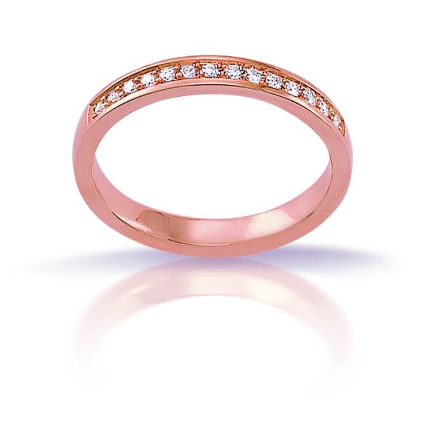 Bague de fiançailles avec diamant pour femme sertie grain mi-plate Florentin POYET artisan joaillier 