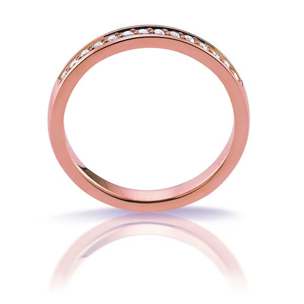 Alliance en diamant pour femme sertie grain mi-plate Florentin POYET artisan joaillier 