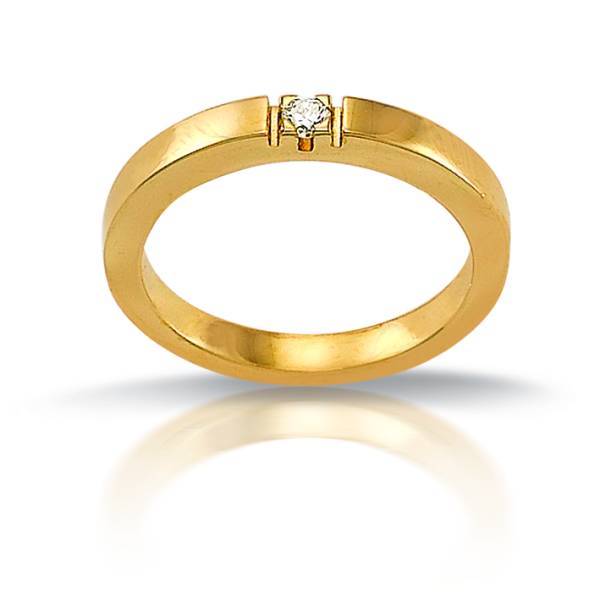 Bague solitaire pour femme en diamant et or jaune forme carrée pour femme Florentin POYET artisan bijoutier joaillier 