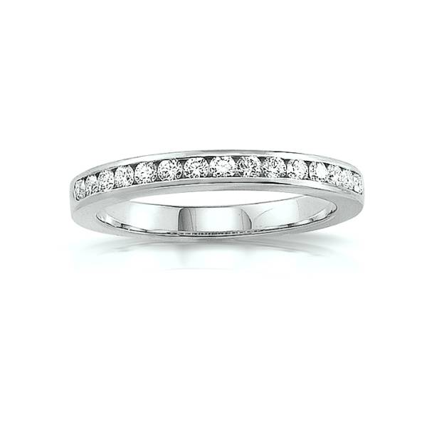 Bague pour femme en or blanc 18 carats avec demi-tour diamant Florentin POYET artisan Joaillier proche de Jassans-Riottier