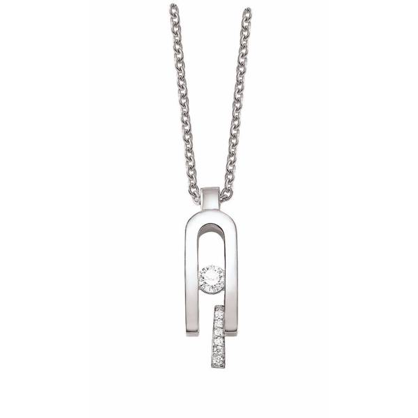 Collier en or blanc et diamants pour femme une création Florentin POYET Artisan Joaillier proche de Lyon