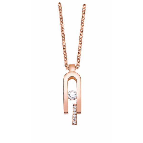 Idée cadeau anniversaire - collier en or rose et diamants de la collection Diapason - Florentin POYET Joaillier à Villefranche sur Saône