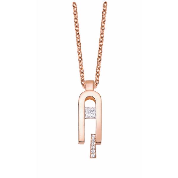 collier en or rose femme simple