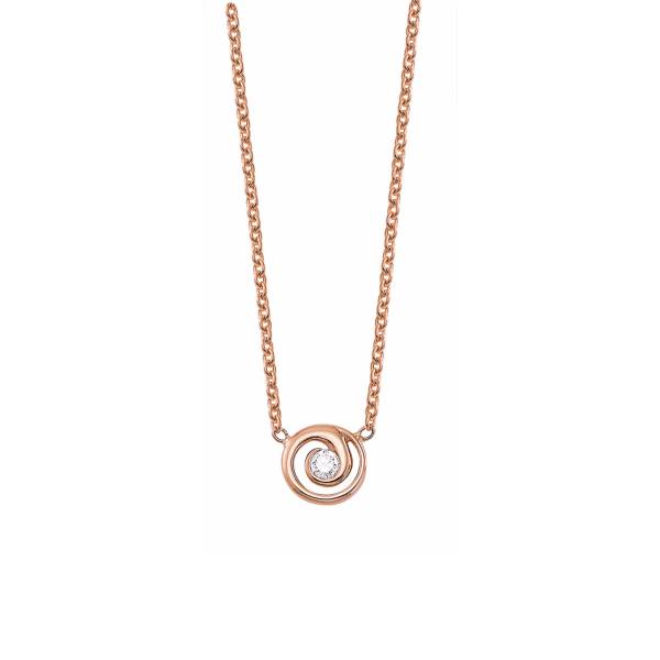 collier diamant or rose 