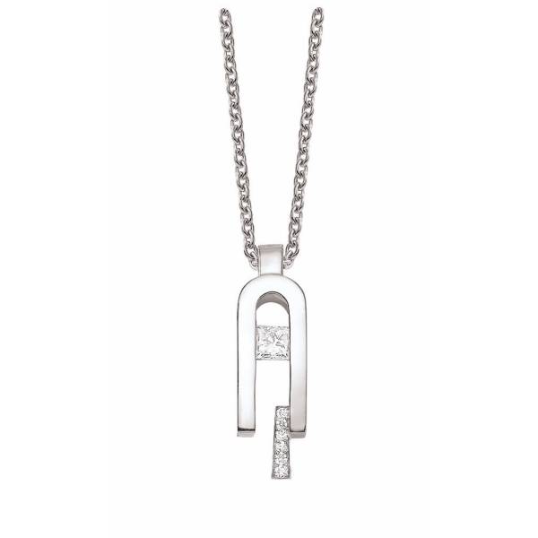 offrir un collier en or blanc et diamant 
